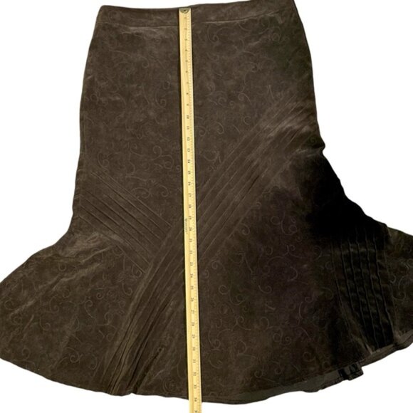 Velvet Textured Fit and Flare Skirt Plus Size Boho Mermaid Western Fall Sz 14 - Picture 10 of 12